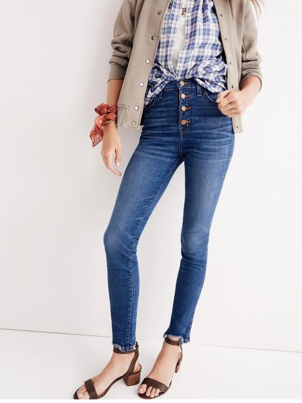 Madewell - 10” High Rise Skinny Jeans in Deep Indigo Wash